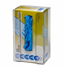 Rackem Safety 1-Box Top Loading Plastic Glove Dispenser - ECO FRIENDLY 100% Recycled PETG CLEAR PLASTIC