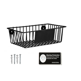 Rackem Safety Wire Basket for Safety Glasses, Goggles, Hearing Protection-Muffs & Plugs. Dimensions: 4.5"H x 13"W x 9"D