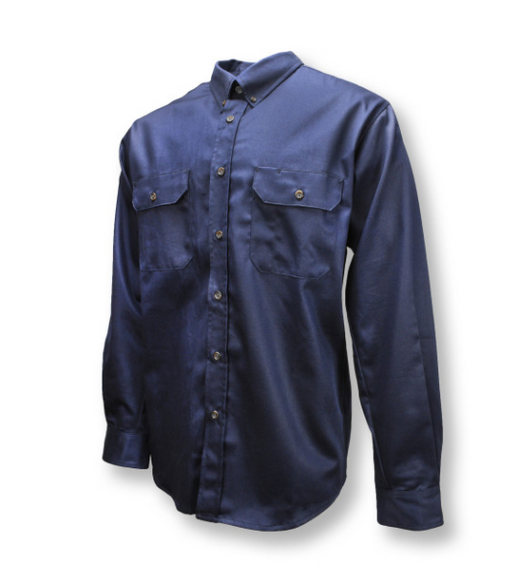 Radians FRS-003 Volcore™ Long Sleeve Cotton Button Down Flame Resistant Shirt - in Navy or Khaki