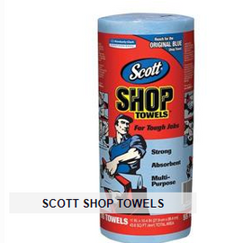 Scott® Shop Towels, 10 7/16" x 11", 30 Rolls - 55 each