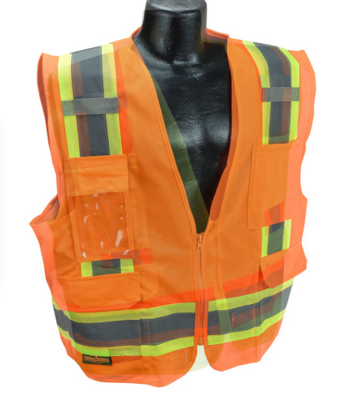 Radians SV6 Type R Class 2 Two Tone Surveyor Safety Vest - Solid & Mesh