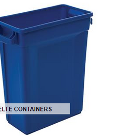 Trust® Svelte® Container, 16 gal, 25"H x 20"W x 10 11/16"D, Blue