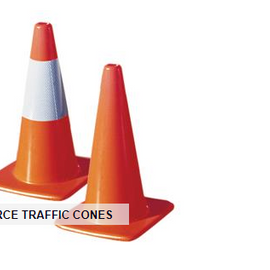 TruForce™ Traffic Cone w/ 6" Reflective Collar, 18", 2 lb